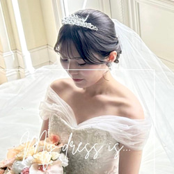 ティアラ 小さめ　ウェディング　ブライダル　花嫁　結婚式　ヘッドドレス　ティアラ　ビジュー　コームTLM239 11枚目の画像