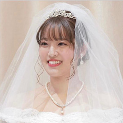 ティアラ 小さめ　ウェディング　ブライダル　花嫁　結婚式　ヘッドドレス　ティアラ　ビジュー　コームTLM239 1枚目の画像