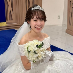 ティアラ 小さめ　ウェディング　ブライダル　花嫁　結婚式　ヘッドドレス　ティアラ　ビジュー　コームTLM239 15枚目の画像