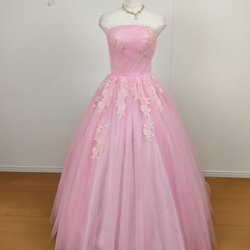 SALEカラードレス 水色 ピンク 橙 紫  緑 7号9号11号 サッシュリボン付き　結婚式 演奏会　6190 18枚目の画像