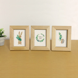 グリーンブーケ・はりねずみ　ミニ額 4枚目の画像