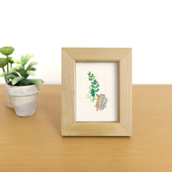 グリーンブーケ・はりねずみ　ミニ額 3枚目の画像