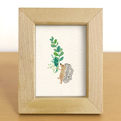 グリーンブーケ・はりねずみ　ミニ額 2枚目の画像