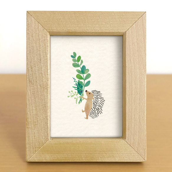 グリーンブーケ・はりねずみ　ミニ額 2枚目の画像