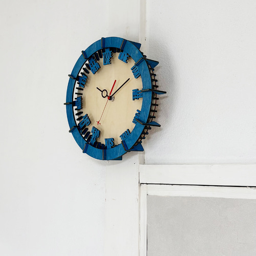 モダン（英語）」木製掛け時計 インテリア ギフト 北欧 スタイリッシュ