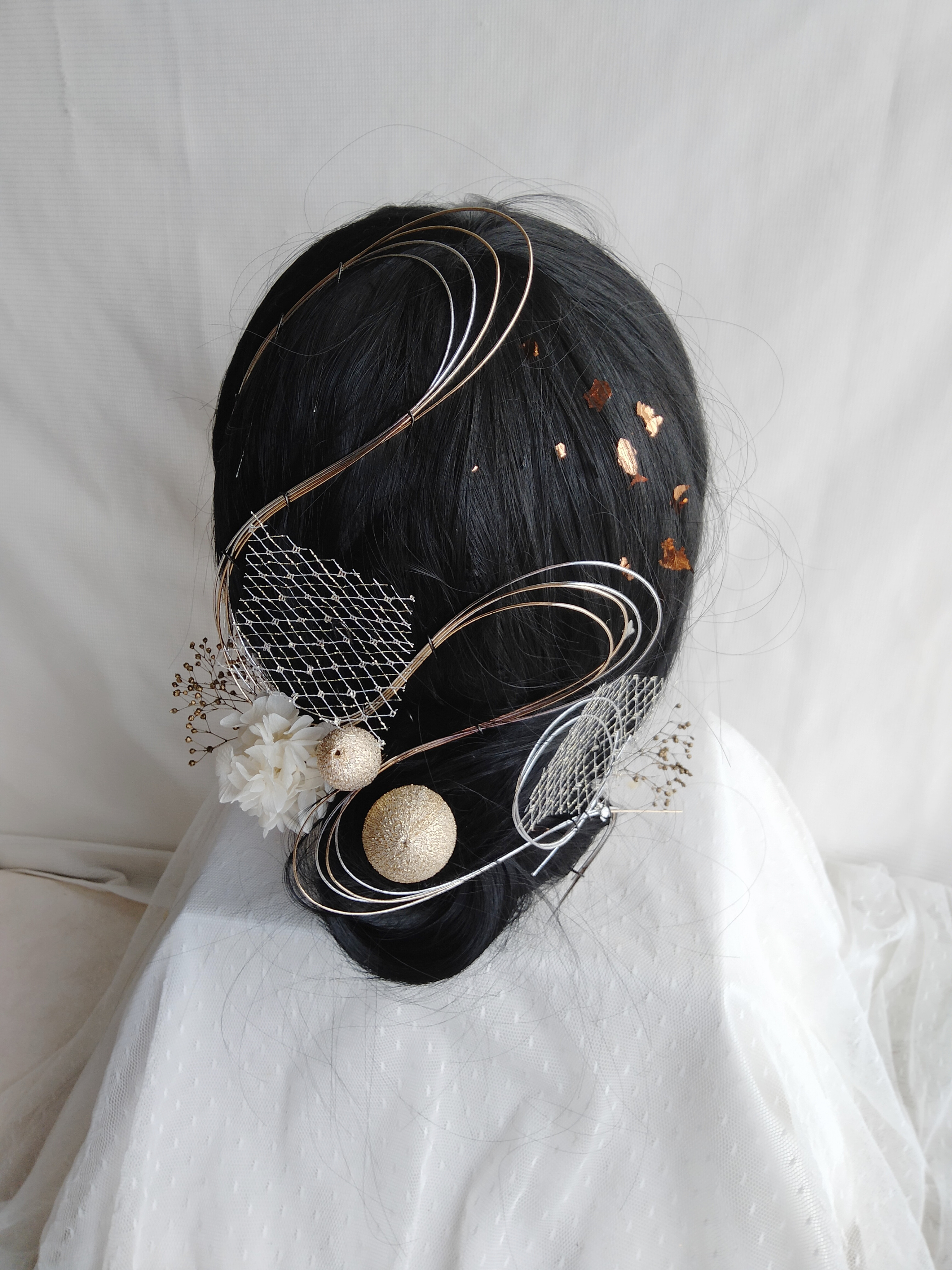 成人式髪飾り 卒業式髪飾り つまみ細工 玉かんざし 和玉かんざし 和玉髪飾り