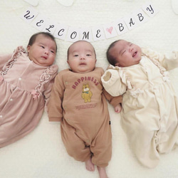 【送料無料】選べるフォント☆ミニ WELCOME♡BABYガーランド＊マタニティフォトやニューボーンフォトに 10枚目の画像