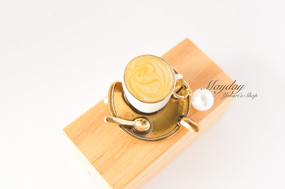 『優雅な午後〜香りカプチーノコーヒーのブローチ』 2枚目の画像