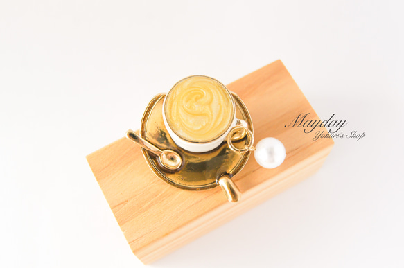 『優雅な午後〜香りカプチーノコーヒーのブローチ』 4枚目の画像