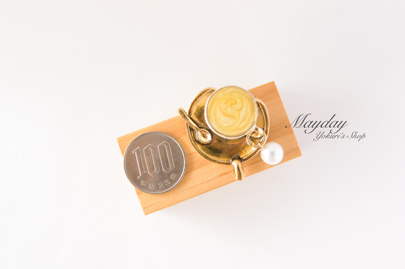 『優雅な午後〜香りカプチーノコーヒーのブローチ』 8枚目の画像