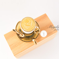 『優雅な午後〜香りカプチーノコーヒーのブローチ』 5枚目の画像