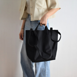 DROP SHOULDER TOTE BAG（ブラック） 7枚目の画像