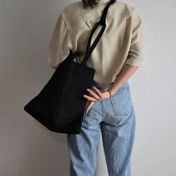 DROP SHOULDER TOTE BAG（ブラック） 10枚目の画像