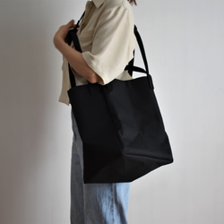 DROP SHOULDER TOTE BAG（ブラック） 9枚目の画像