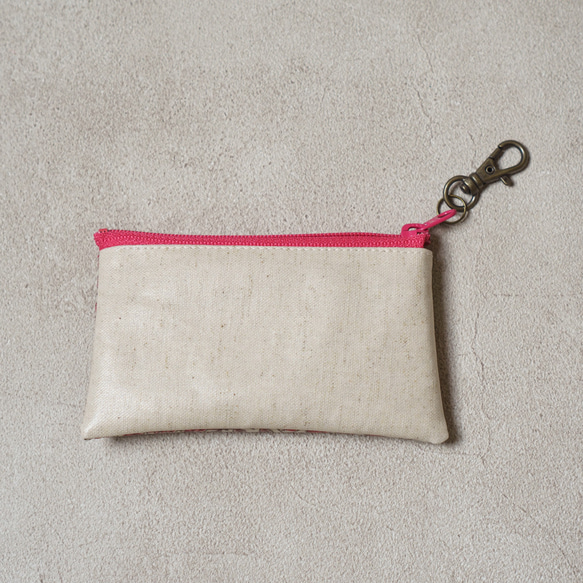 キーポーチ Sleeping Rose　リバティラミネート生地 4枚目の画像