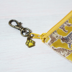 キーポーチ Sleeping Rose　リバティラミネート生地 15枚目の画像