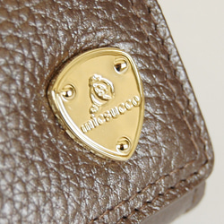【刻印可】　コロンと可愛いサイズ感の三つ折り財布　　ブラック　 エンブレム　MH0658 10枚目の画像