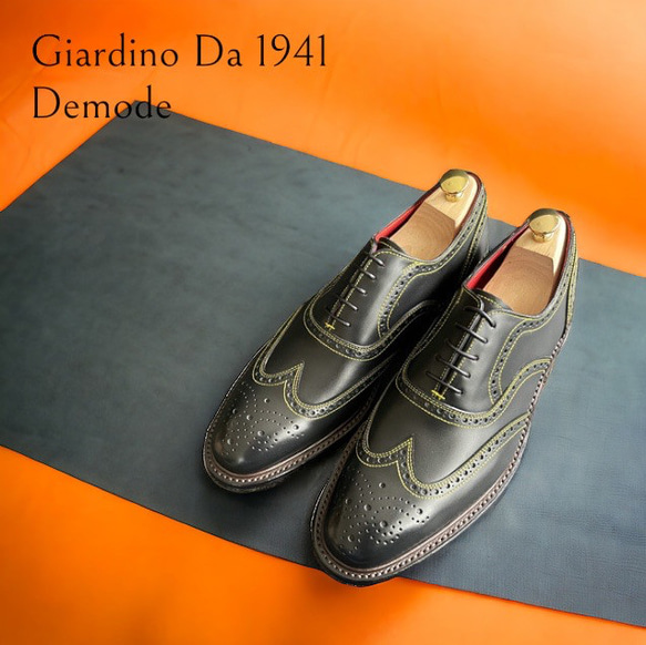 GIA No.37 "Demode"英国調セミブローグキャップトウ／受注生産品（納期60日）／グッドイヤーウェルト 3枚目の画像