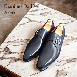 GIA No.45 "Arma"クラシコ調シングルモンクストラップ／受注生産品（納期60日）／グッドイヤーウェルト 3枚目の画像