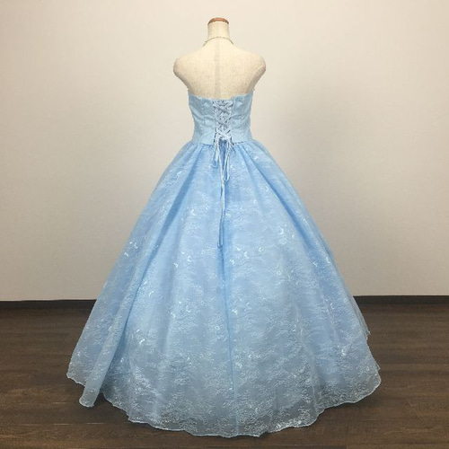 在庫処分 カラードレス 赤 青 水色 ピンク 演奏会ドレス 発表会 ロング