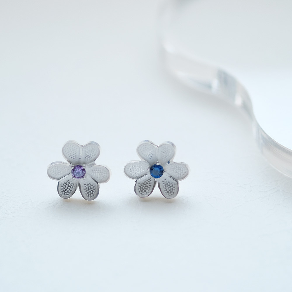 紫陽花 フラワー ピアス シルバー925