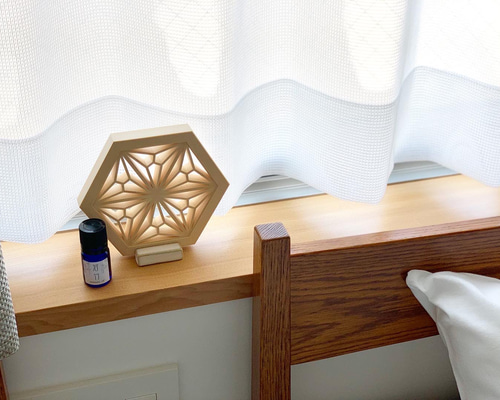 アロマウッド 二重麻の葉 組子細工インテリア ディフューザー・アロマ