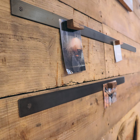 \送料無料／[Iron Wall Bar]アイアン バー メモ貼り ピクチャボード 写真立て ディスプレイ ‐22‐ その他インテリア雑貨