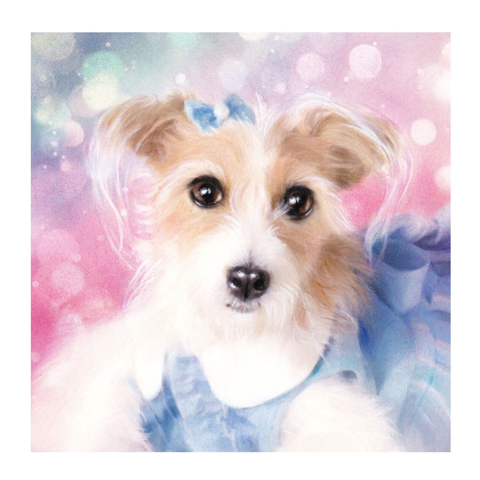 色鉛筆手描き似顔絵 ★ 虹色メモリアル★ ＃似顔絵オーダー #ペットの絵 ＃ペット肖像画 #ギフト