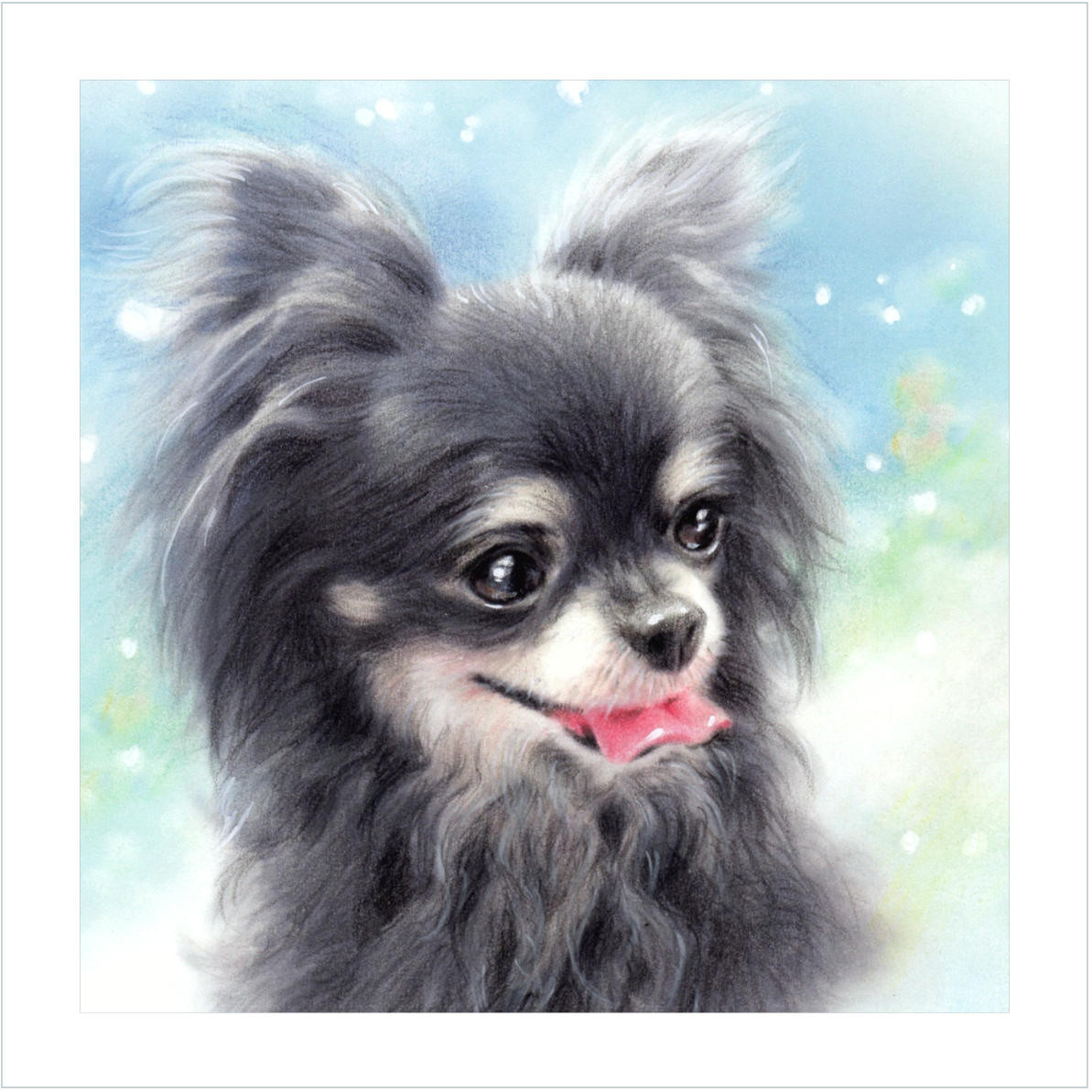 色鉛筆手描き似顔絵 ★ 虹色メモリアル★ ＃似顔絵オーダー #ペットの絵 ＃ペット肖像画 #ギフト