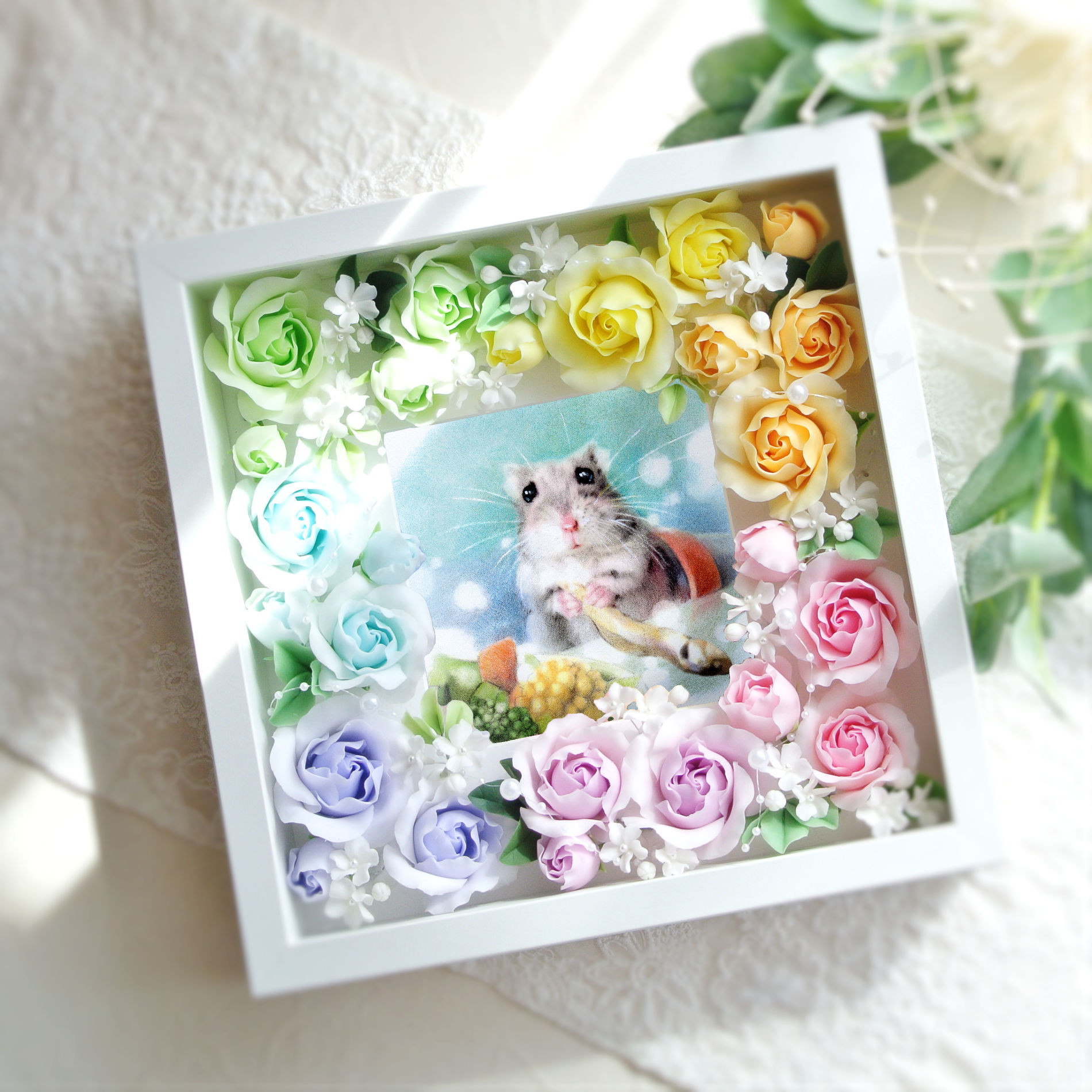 色鉛筆手描き似顔絵 ★ 虹色メモリアル★ ＃似顔絵オーダー #ペットの絵 ＃ペット肖像画 #ギフト