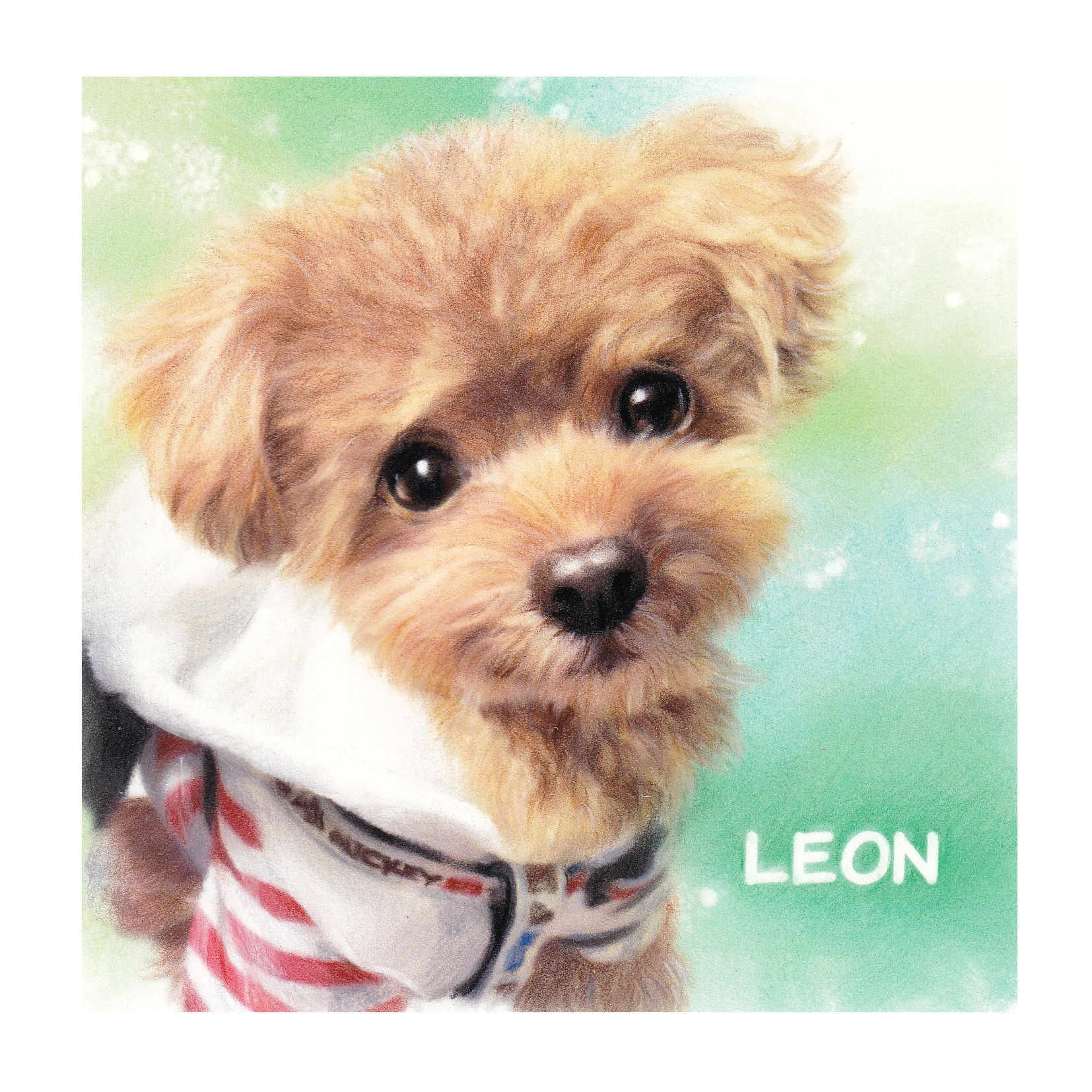 色鉛筆手描き似顔絵 ★ 虹色メモリアル★ ＃似顔絵オーダー #ペットの絵 ＃ペット肖像画 #ギフト