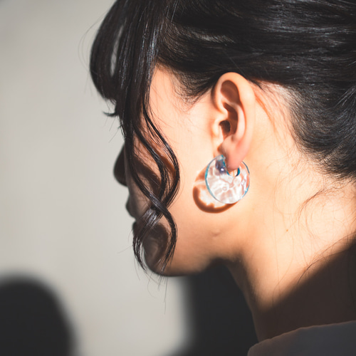 水面ピアス/イヤリング ○涼やかな水面モチーフアクセサリー○ ピアス