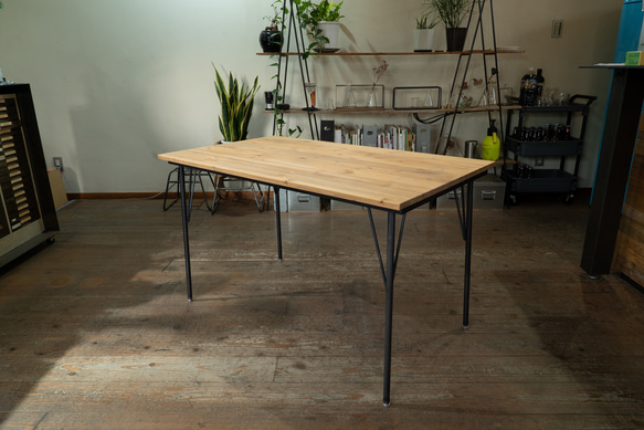 【送料無料】【セット割引】PINE DINING TABLE SET(テーブル1200、木材椅子2脚、ベンチ1200) 4枚目の画像