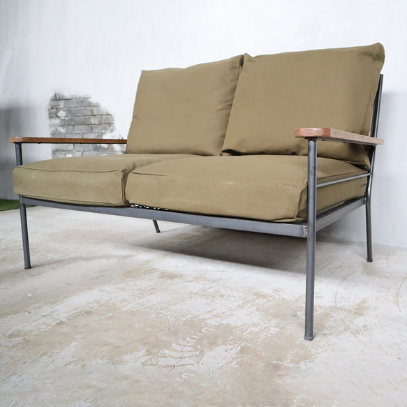 ＼送料無料／[Y.T Sofa 2seater]2人掛けソファー 帆布 コーデュロイ リビング おしゃれ ‐90_c‐ 6枚目の画像