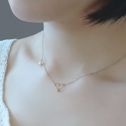 14K GF ゴールドコーティング ワイヤー巻き ハート ヌード