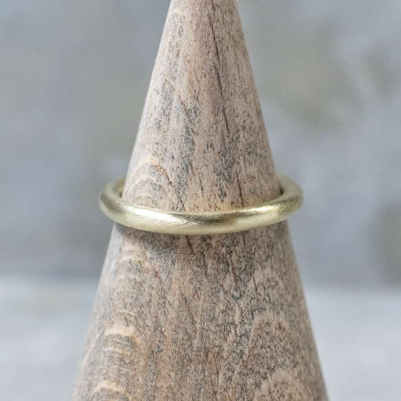 つや消し ブラスプレーンリング 2.0mm幅 マット 真鍮｜BRASS RING 指輪 シンプル アクセサリー｜142 3枚目の画像