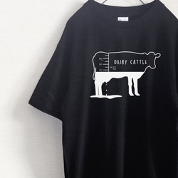 DAIRY CATTLE　Tシャツ（黒） 1枚目の画像