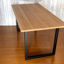 檜のアイアンダイニングテーブル 3枚目の画像