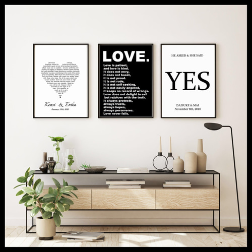 LOVE コリントの信徒への手紙⭐︎ポスター インテリア 名言 北欧