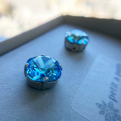 Swarovski®︎ Carré 海藍寶石袖扣附禮盒 第1張的照片