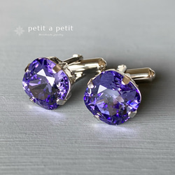 スワロフスキー®︎ カフス Carré アクアマリン ギフトボックス付 16枚目の画像