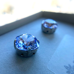 スワロフスキー®︎ カフス Carré アクアマリン ギフトボックス付 11枚目の画像