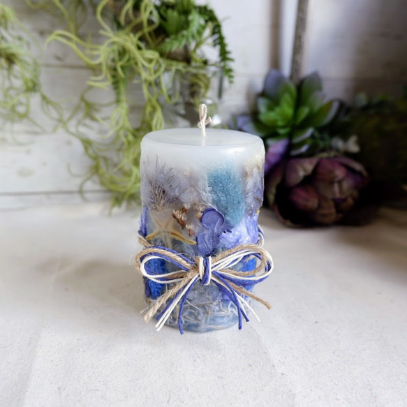SALE!【夏限定】＊マリンブルー＊S 3Dボタニカルキャンドル