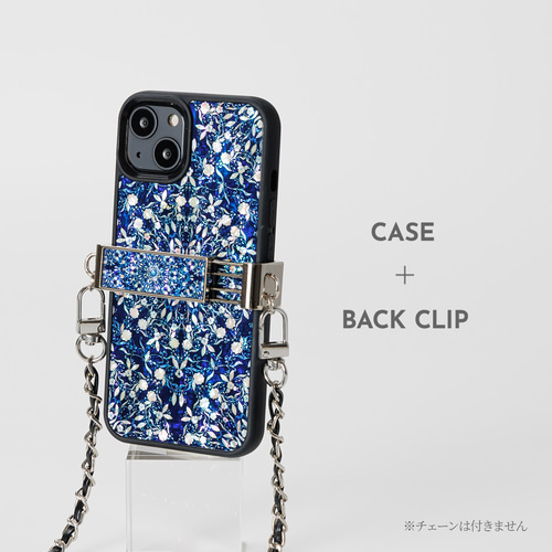 iPhone17 対応☆ 天然貝 螺鈿アート フラワーファンタジー・ディープ