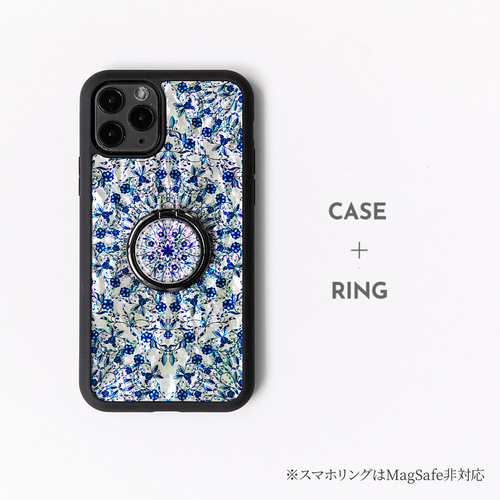 iPhone17 対応☆ 天然貝 螺鈿アート フラワーファンタジー