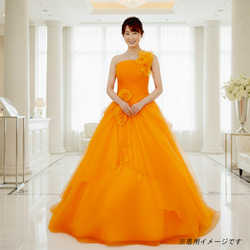 カラードレス オレンジ 5号7号9号 花嫁 結婚式 二次会 演奏会