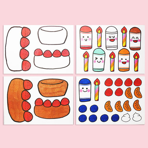 誕生日 パネルシアター【くれよんさんからプレゼント】ケーキ