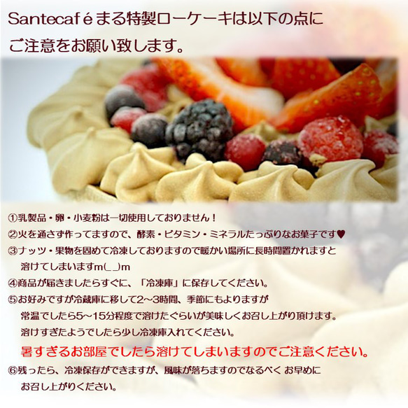 グルテンフリー ヴィーガンスイーツ RAW塩バニラケーキ15cmホール 卵・乳製品、動物性食品不使用 7枚目の画像