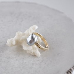 Tahitian pearl laurel ring [OP725K10] 第2張的照片