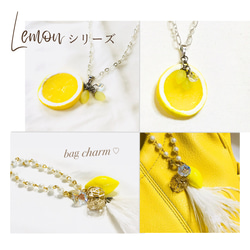 《送料無料》爽やかレモンと 可愛いレモンのたね♡イベントでも大人気 ネックレス　スワロ　KN-1 7枚目の画像